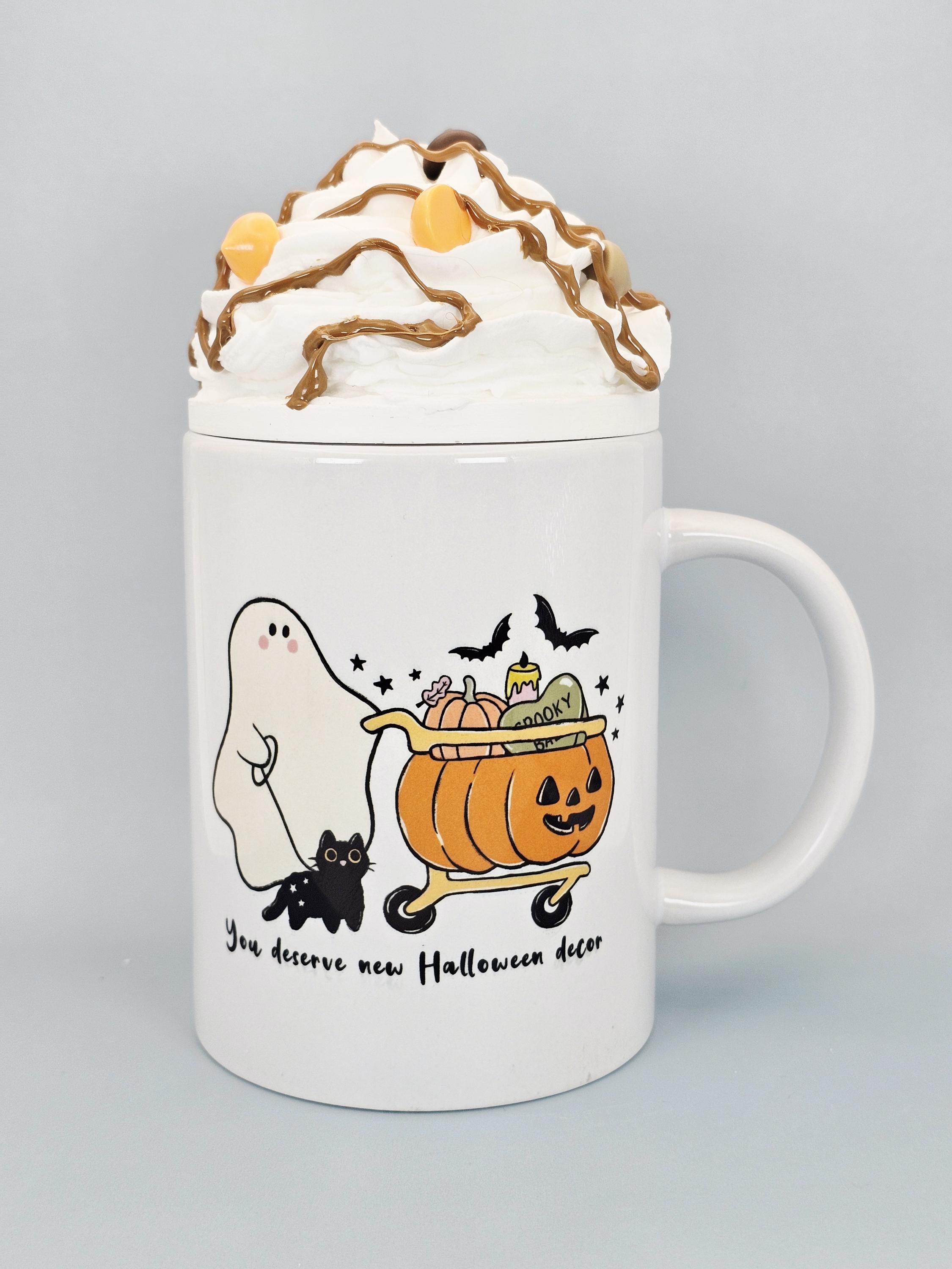 Peanut Butter Morsel Faux Whipped Cream Mug Topper: Food-Safe Coffee Decor - Thumbnail 4