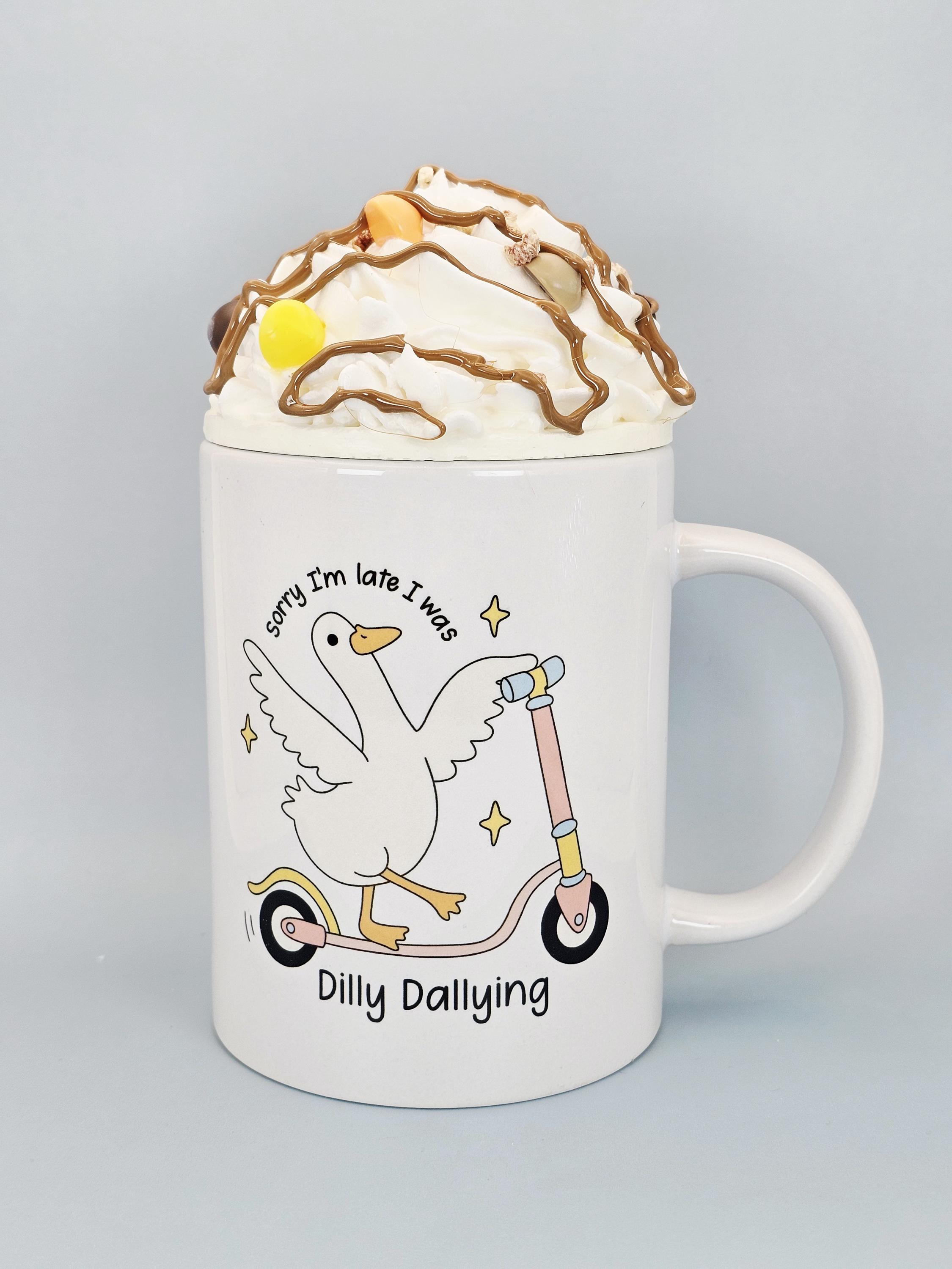 Peanut Butter Faux Whipped Cream Mug Topper – Handmade, Food-Safe, One-of-a-Kind, Fits 15oz FREE SHIP - Thumbnail 3