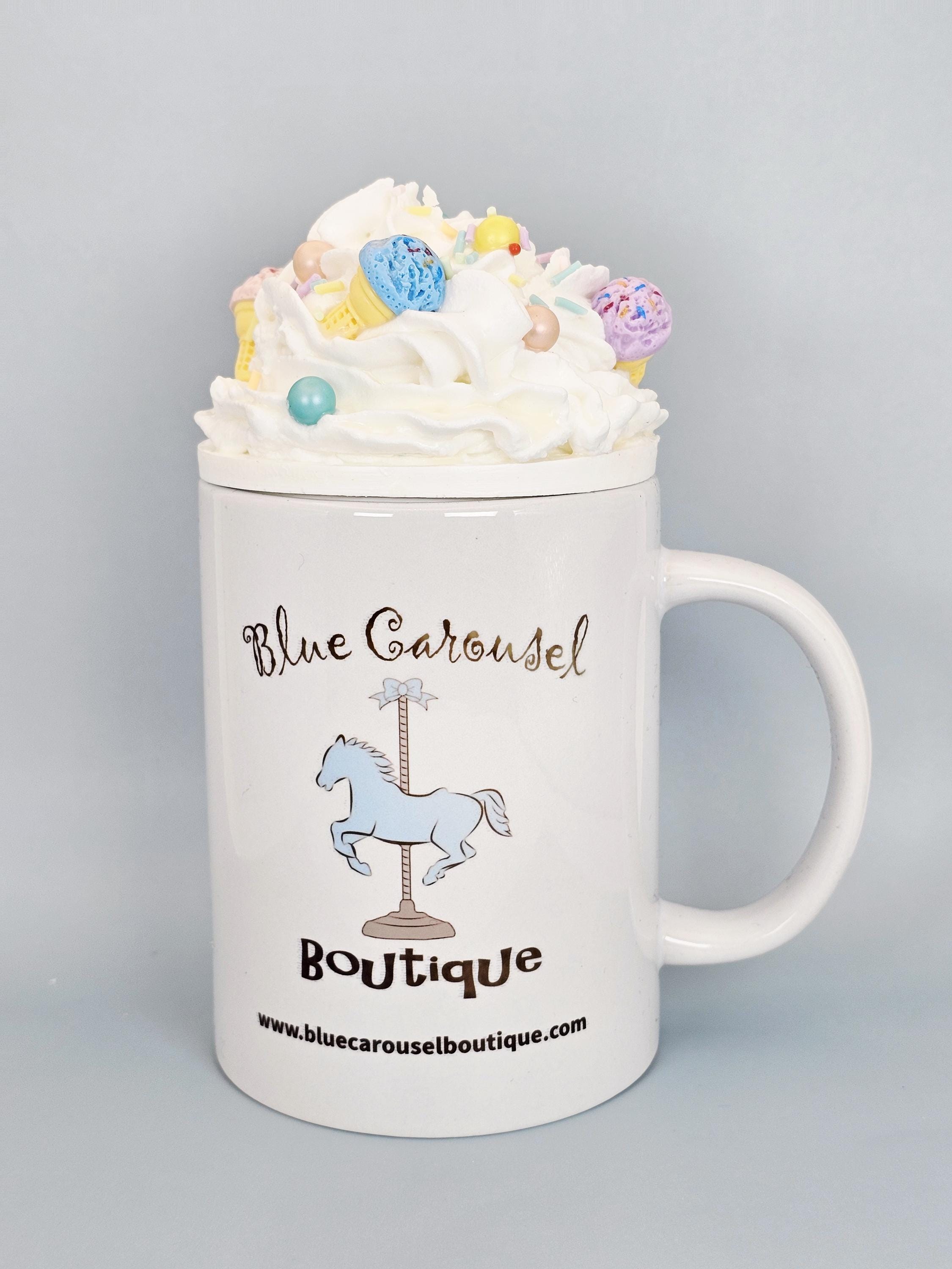 Faux Whipped Cream Mug Topper: Ice Cream Sprinkle Decor - Food-Safe - Thumbnail 4