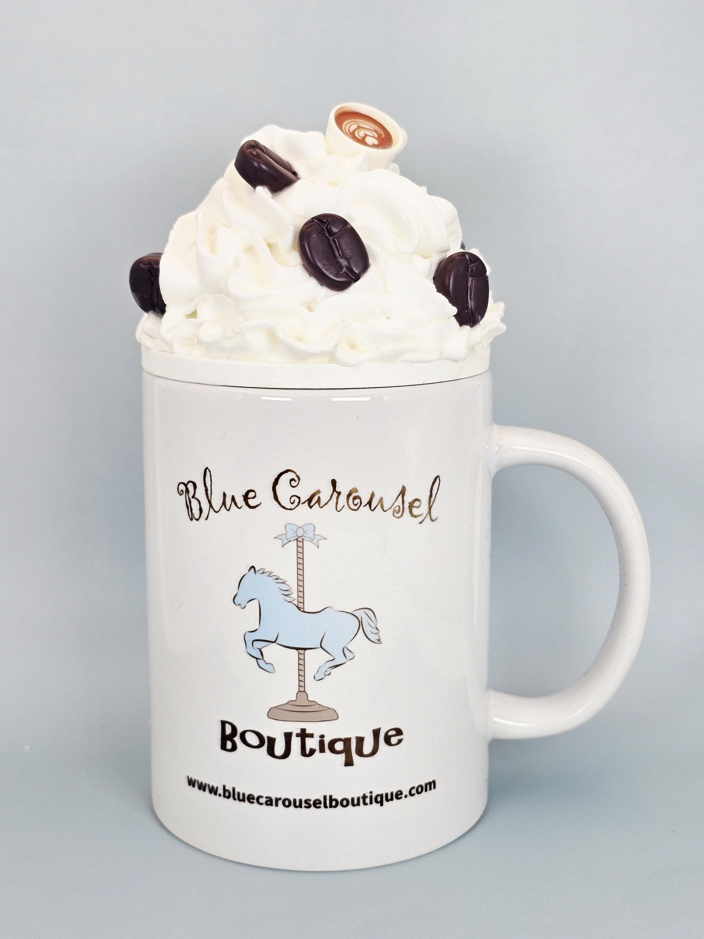 Latte Art Faux Whipped Cream Mug Topper – Handmade, Food-Safe, One-of-a-Kind, Fits 15oz FREE SHIP - Thumbnail 4