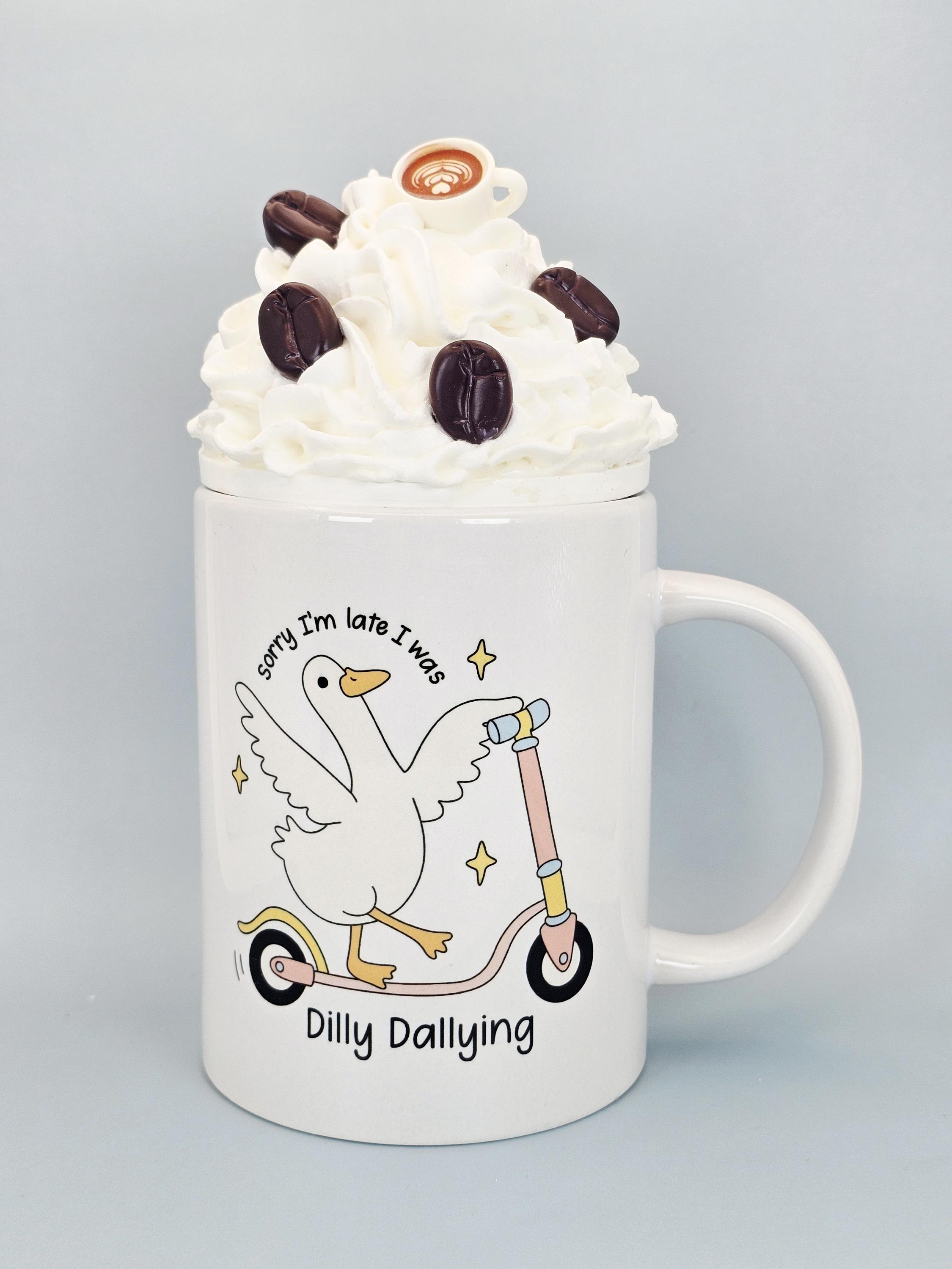 Latte Art Faux Whipped Cream Mug Topper – Handmade, Food-Safe, One-of-a-Kind, Fits 15oz FREE SHIP - Thumbnail 2