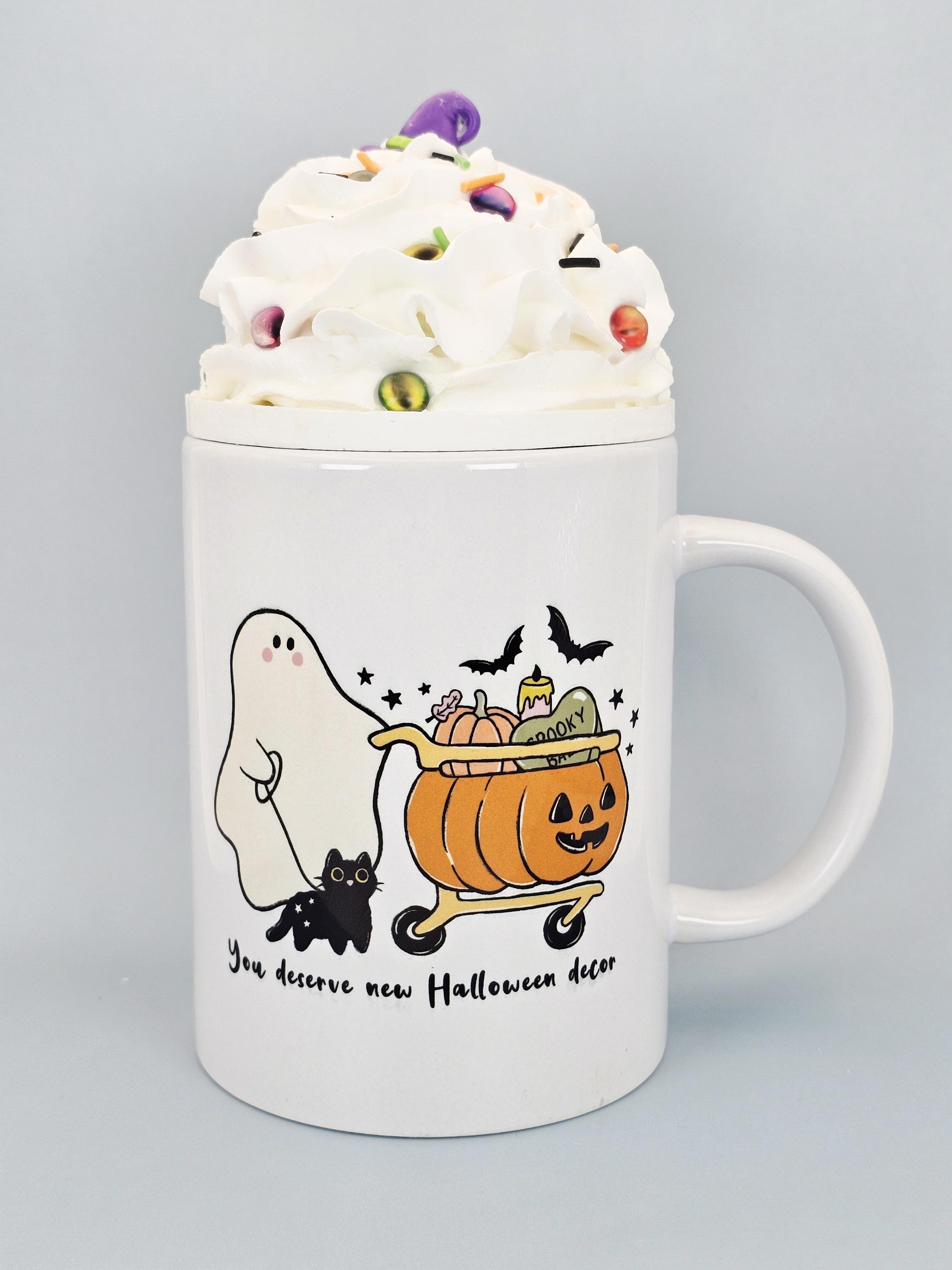 Witches Brew Faux Whipped Cream Mug Topper – Handmade, Food-Safe, One-of-a-Kind, Fits 15oz FREE SHIP - Thumbnail 3