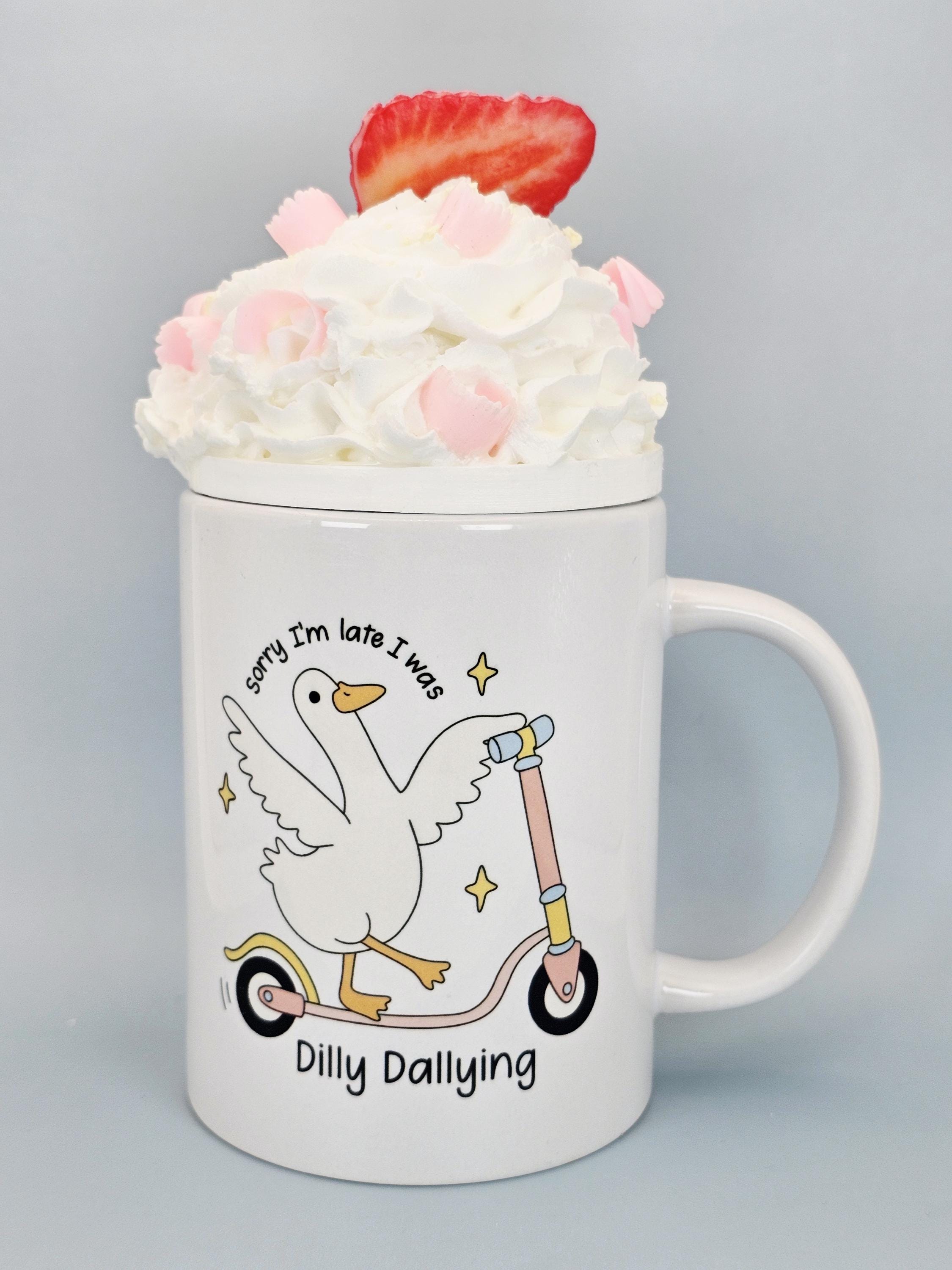 Funny Goose Coffee Mug – Sorry I’m Late Dilly Dallying Scooter Cup - Thumbnail 7