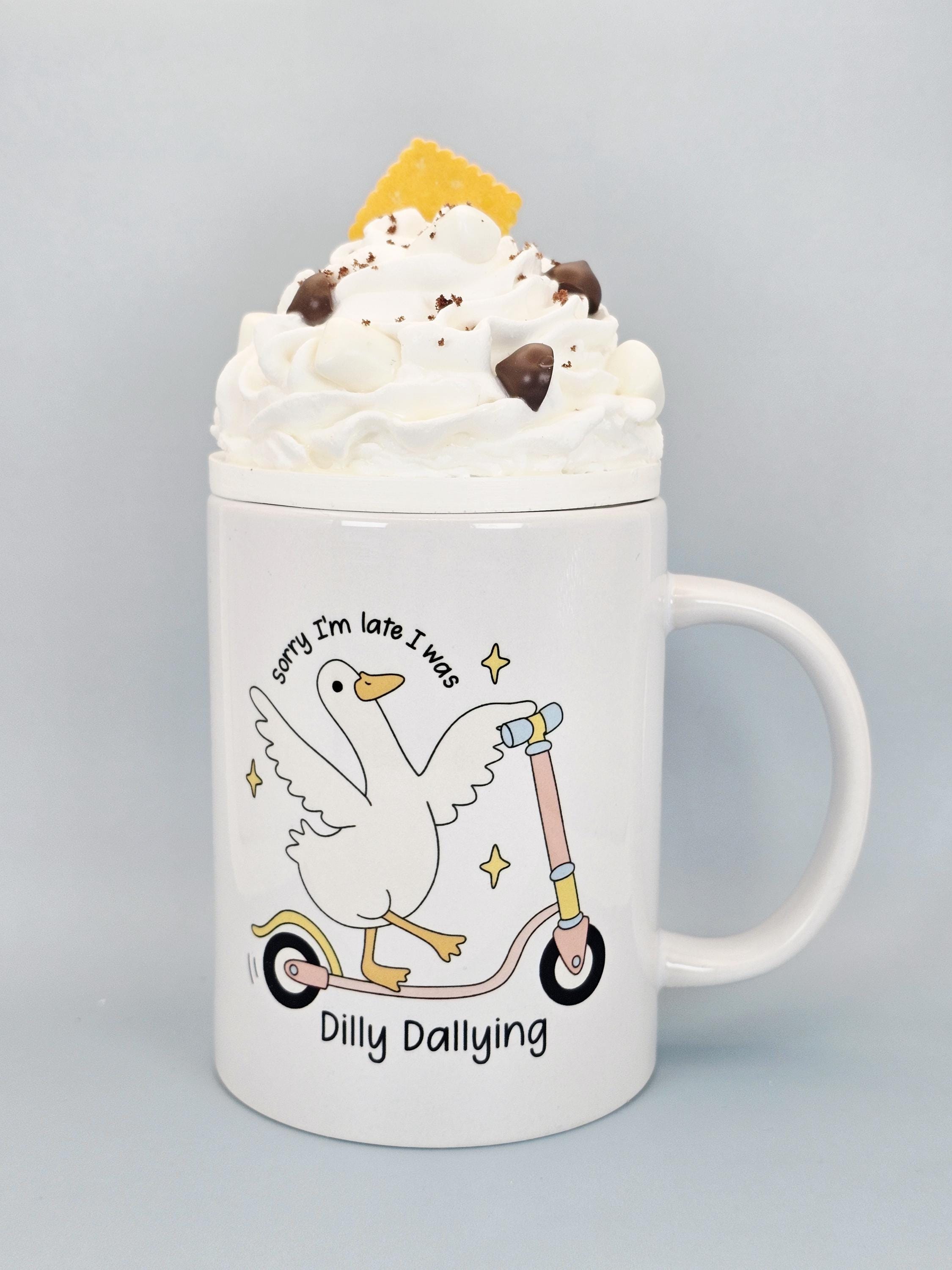 S'mores Faux Whipped Cream Mug Topper – Handmade, Food-Safe, One-of-a-Kind, Fits 15oz FREE SHIP - Thumbnail 3