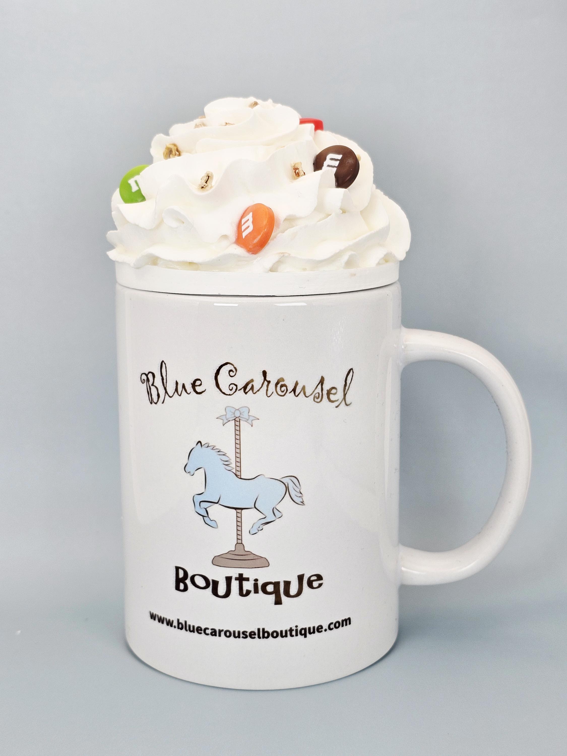 Peanut M&M Faux Whipped Cream Mug Topper  – Fits 15oz Mug - Thumbnail 4