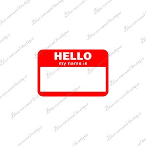 Bonjour mon nom est tag svg pdf jpeg png fichier vectoriel numérique