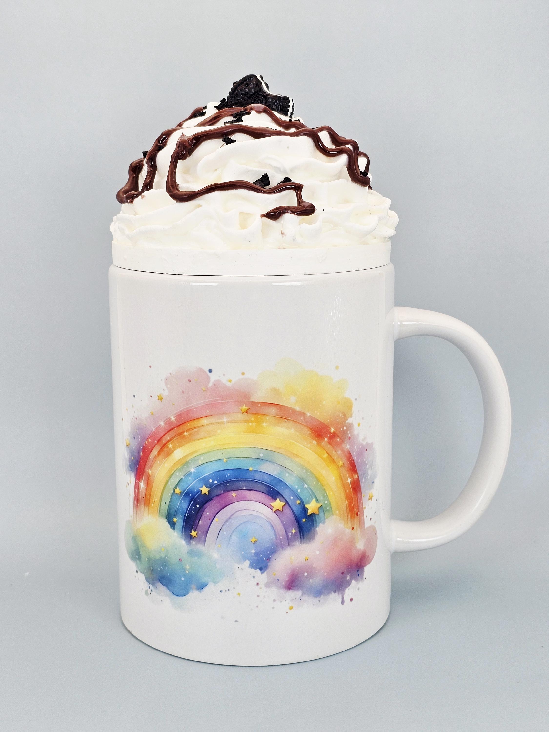 Cookies & Cream Faux Whipped Cream Mug Topper – Handmade, Food-Safe, One-of-a-Kind, Fits 15oz FREE SHIP - Thumbnail 4