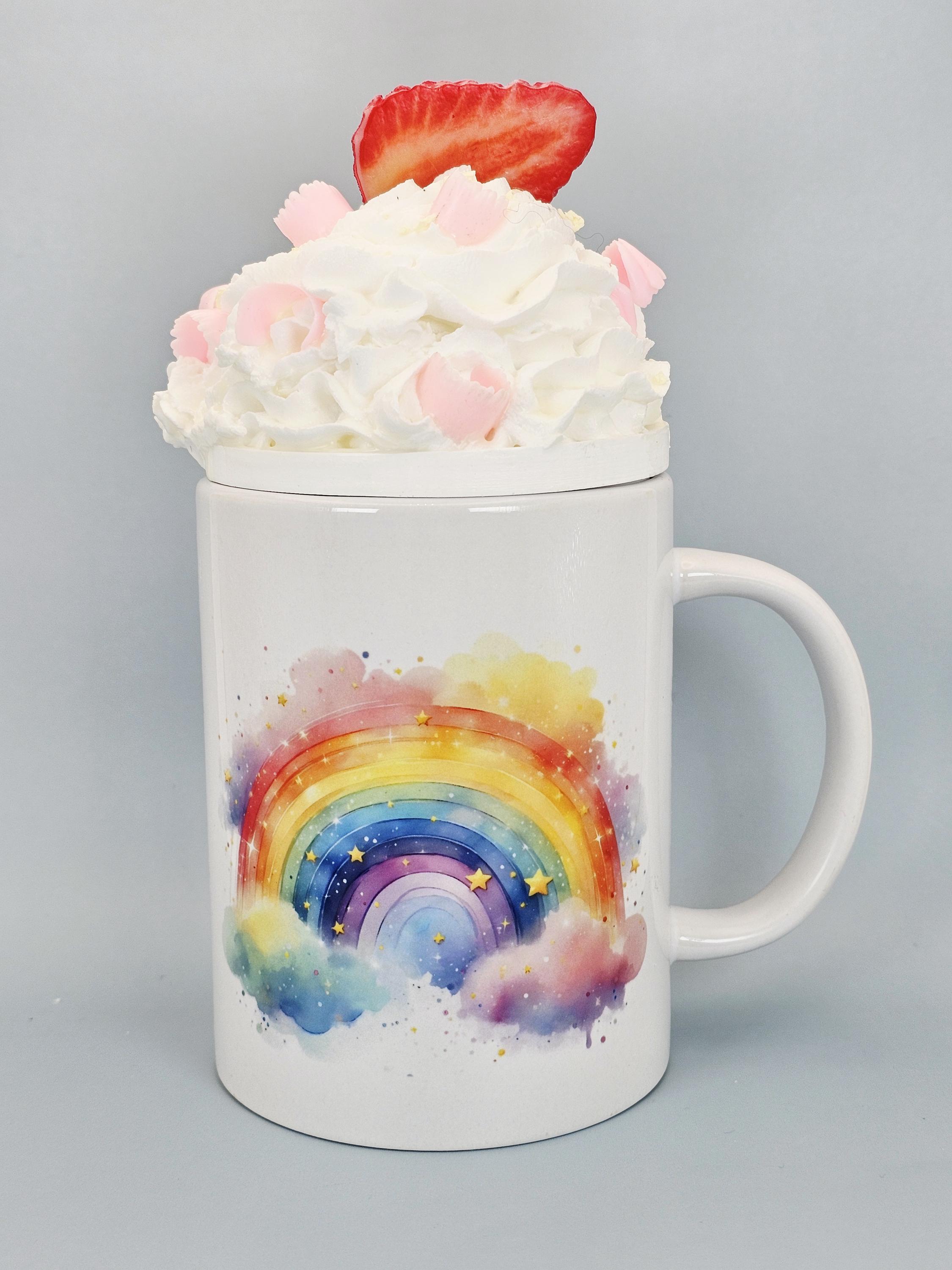 Rainbow Coffee Mug – Colorful Cloud & Stars Cup – Inspirational Gift - Thumbnail 6