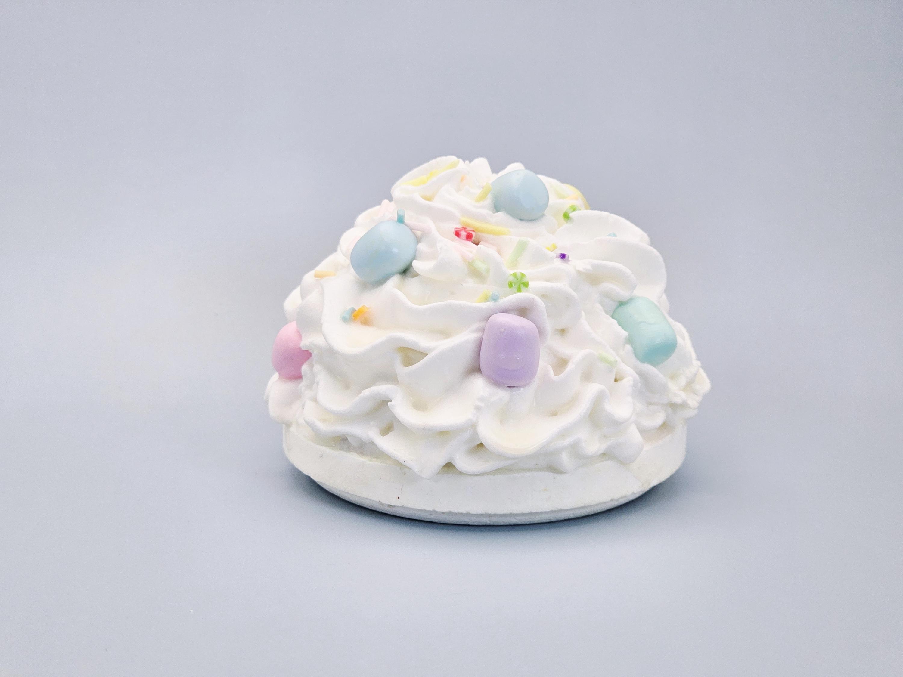 Pastel Marshmallow Faux Whipped Cream Mug Topper – Handmade, Food-Safe, One-of-a-Kind, Fits 15oz FREE SHIP