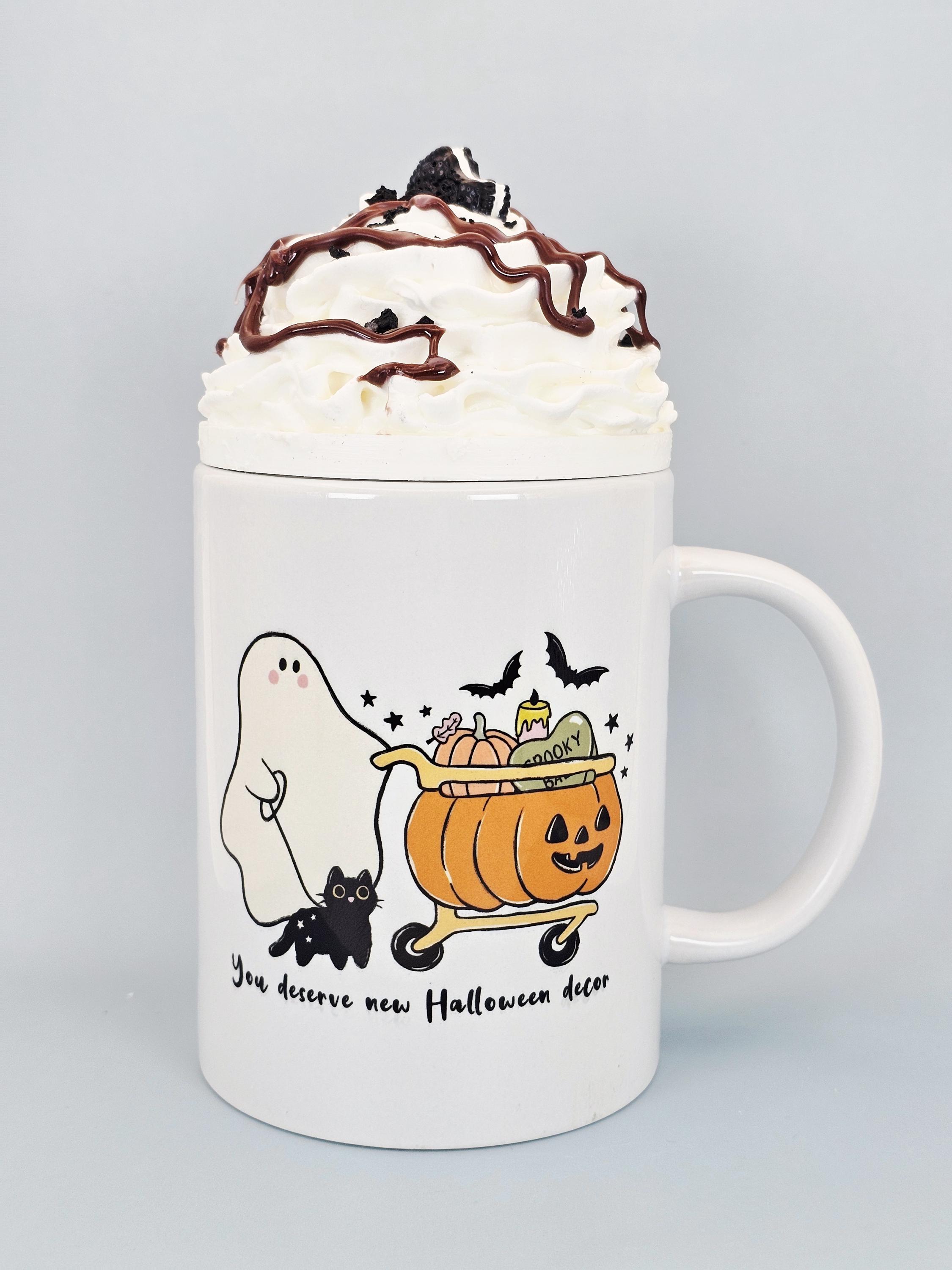 Cookies & Cream Faux Whipped Cream Mug Topper – Handmade, Food-Safe, One-of-a-Kind, Fits 15oz FREE SHIP - Thumbnail 2