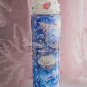 3D ice cream sundae tumbler cup with faux removable magnetic whipped cream, cherry, and candy  topper 20oz capacity realistic food cute