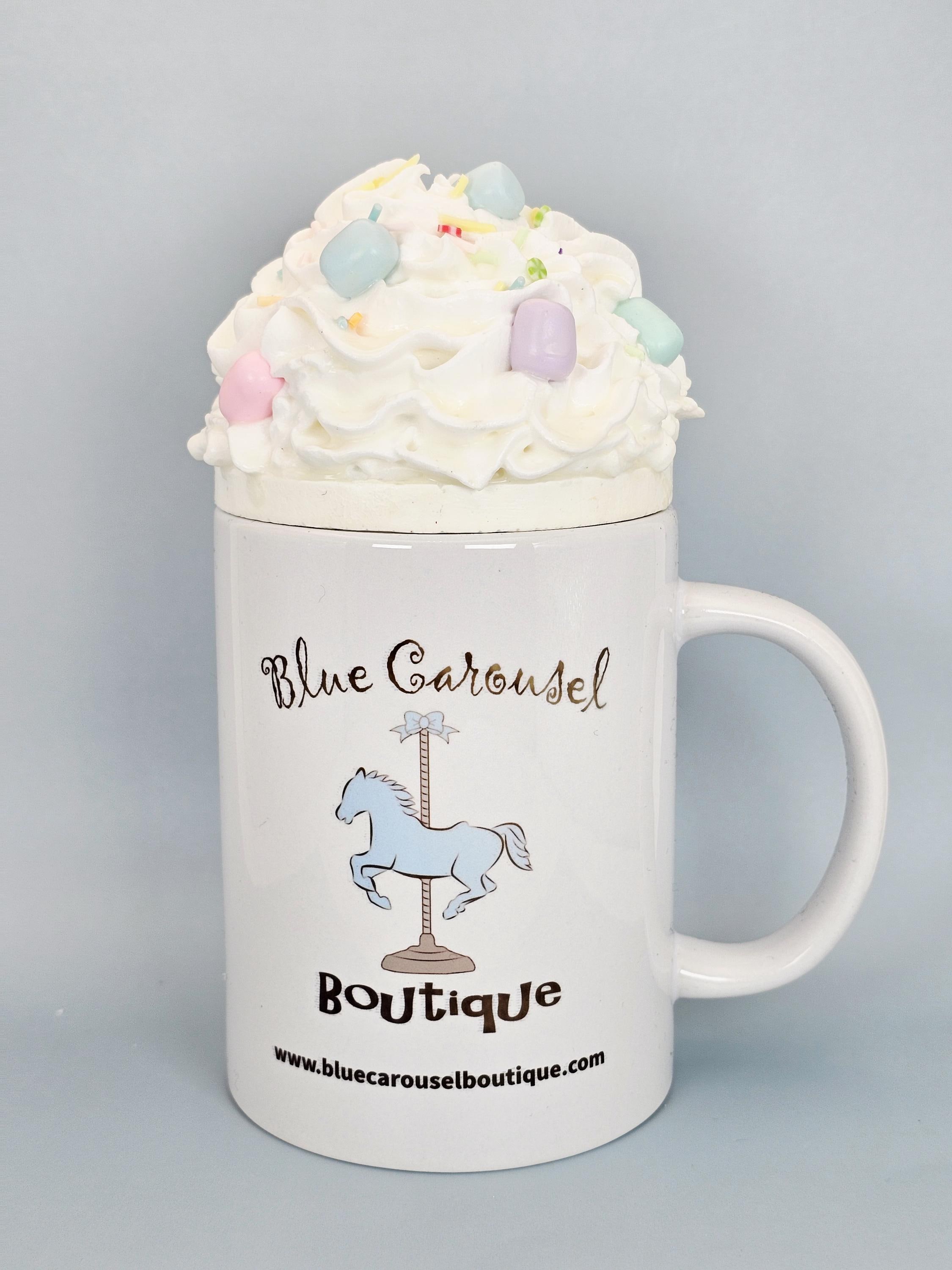 Pastel Marshmallow Faux Whipped Cream Mug Topper – Handmade, Food-Safe, One-of-a-Kind, Fits 15oz FREE SHIP - Thumbnail 4