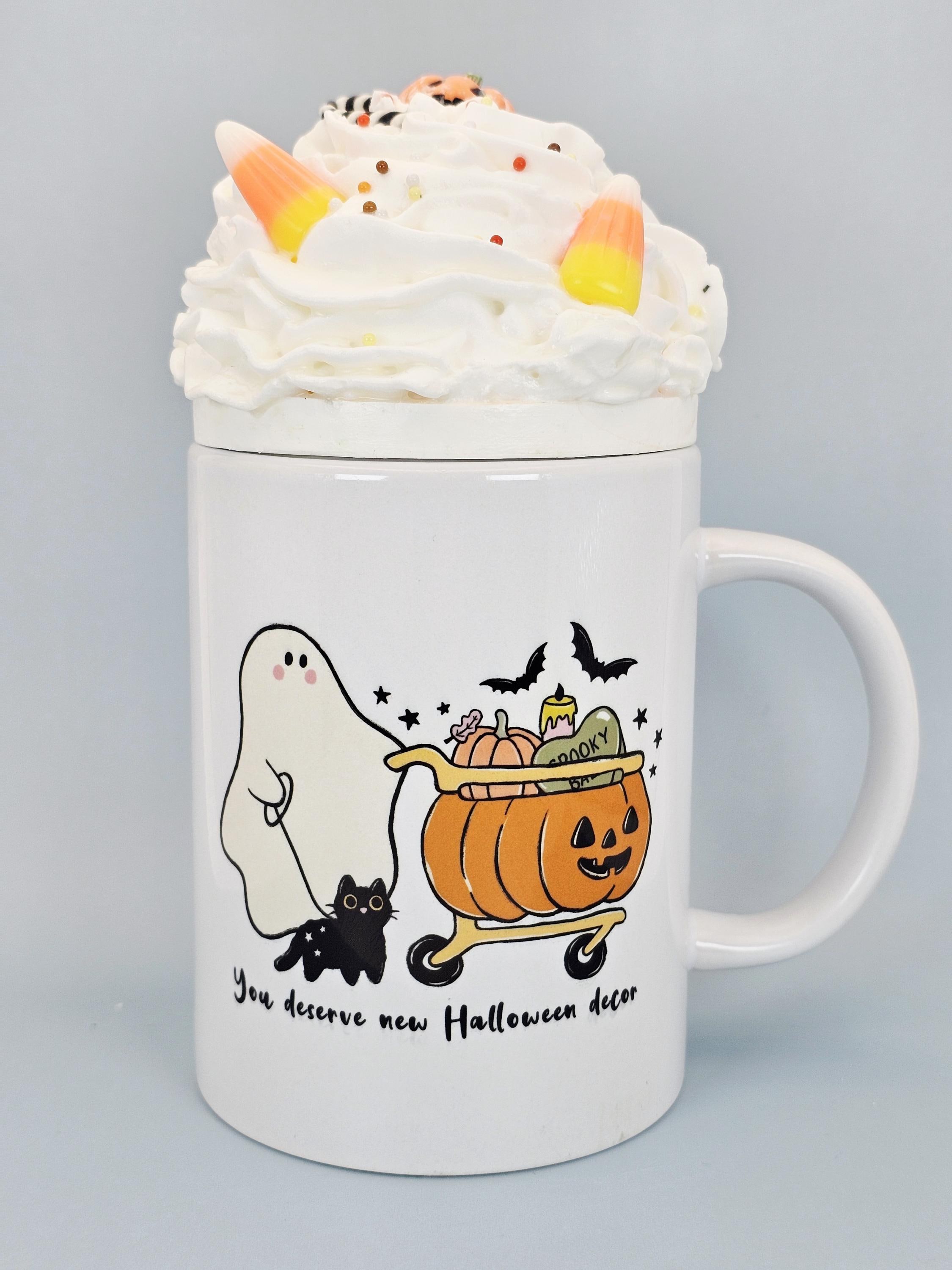 Halloween Coffee Mug – Ghost & Black Cat Cup – Funny Spooky Cute Gift - Thumbnail 5