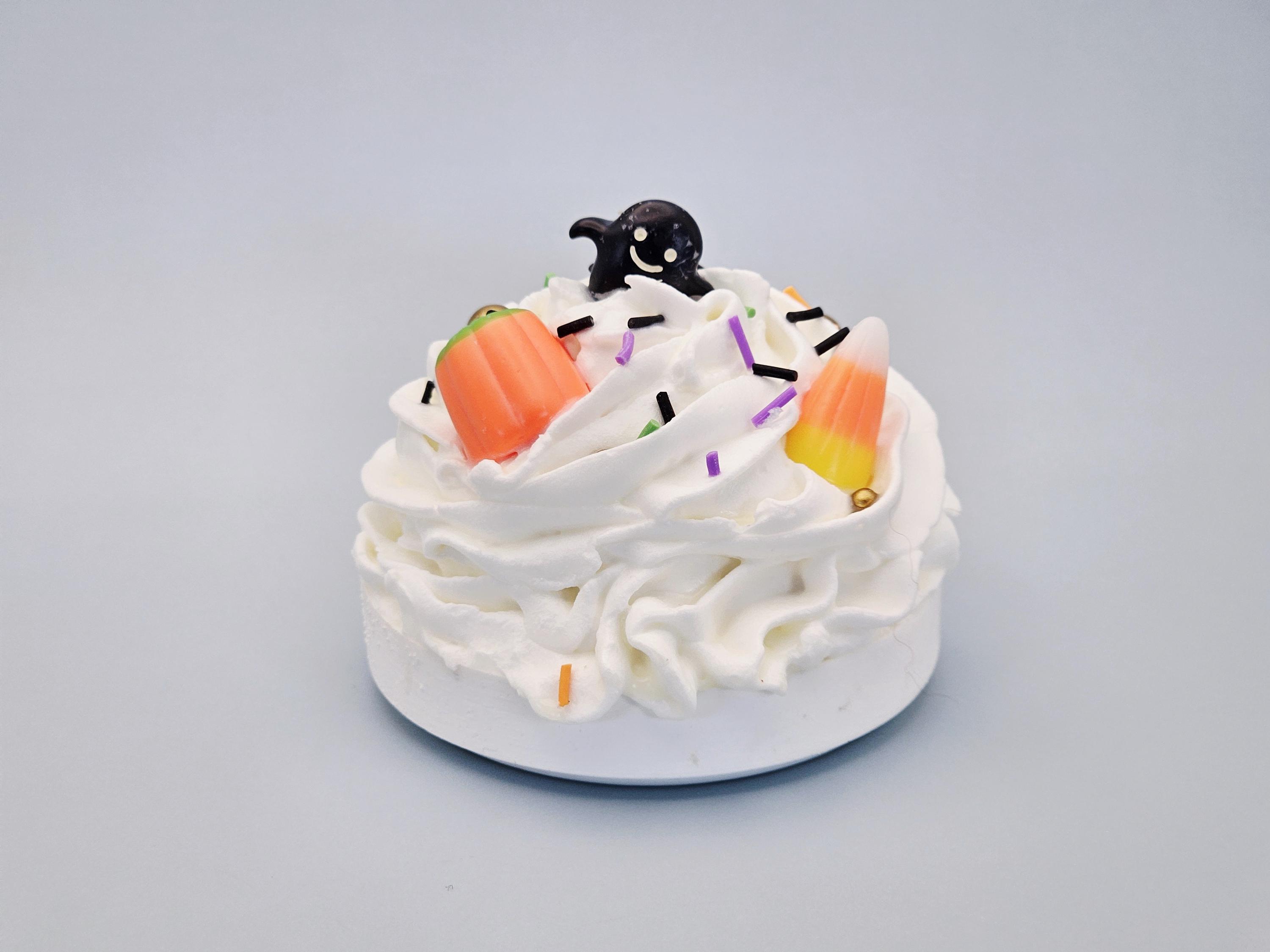 Halloween Faux Whipped Cream Mug Topper – Handmade, Food-Safe, One-of-a-Kind, Fits 15oz FREE SHIP - Image 1