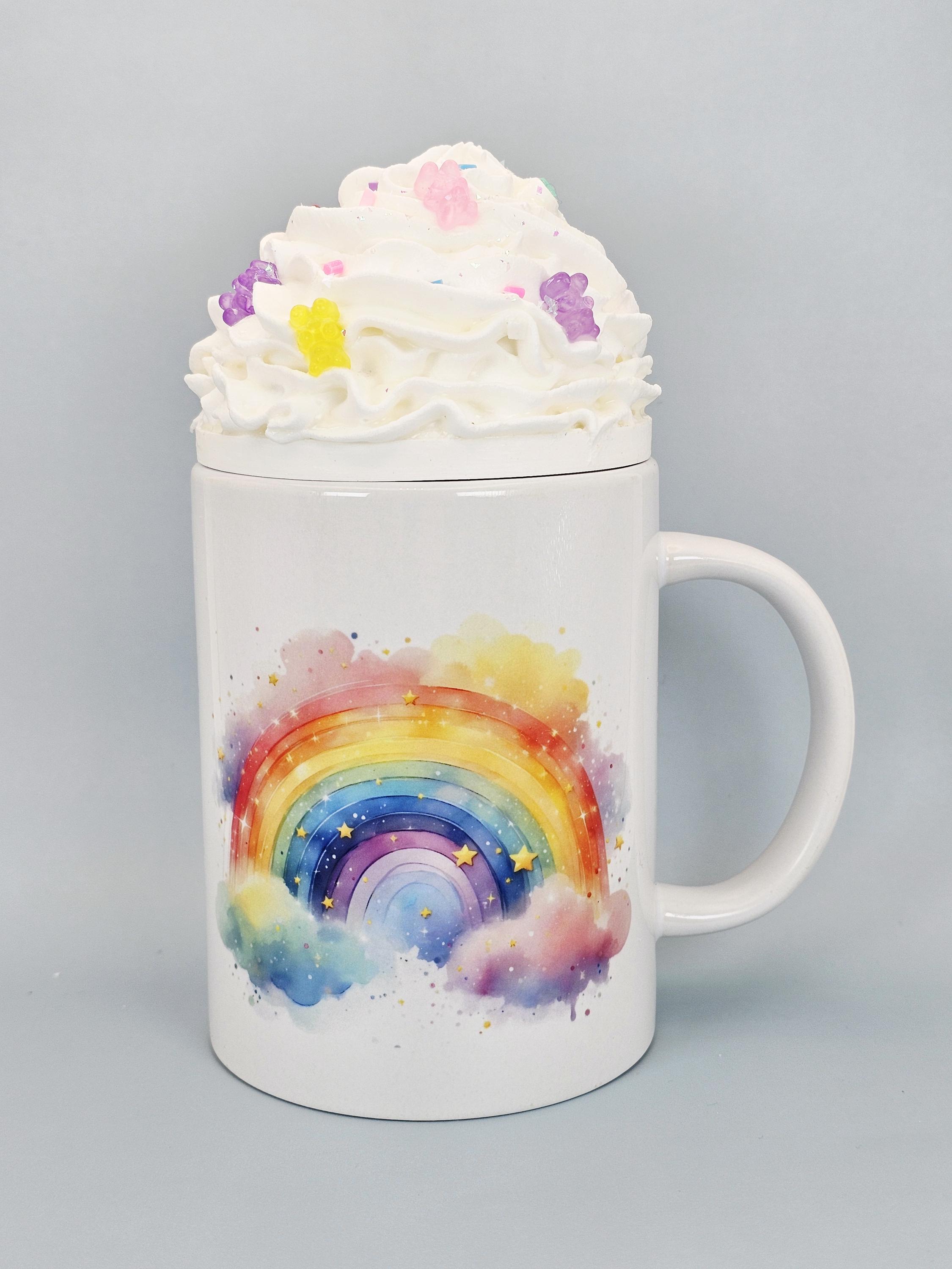 Rainbow Coffee Mug – Colorful Cloud & Stars Cup – Inspirational Gift - Thumbnail 4