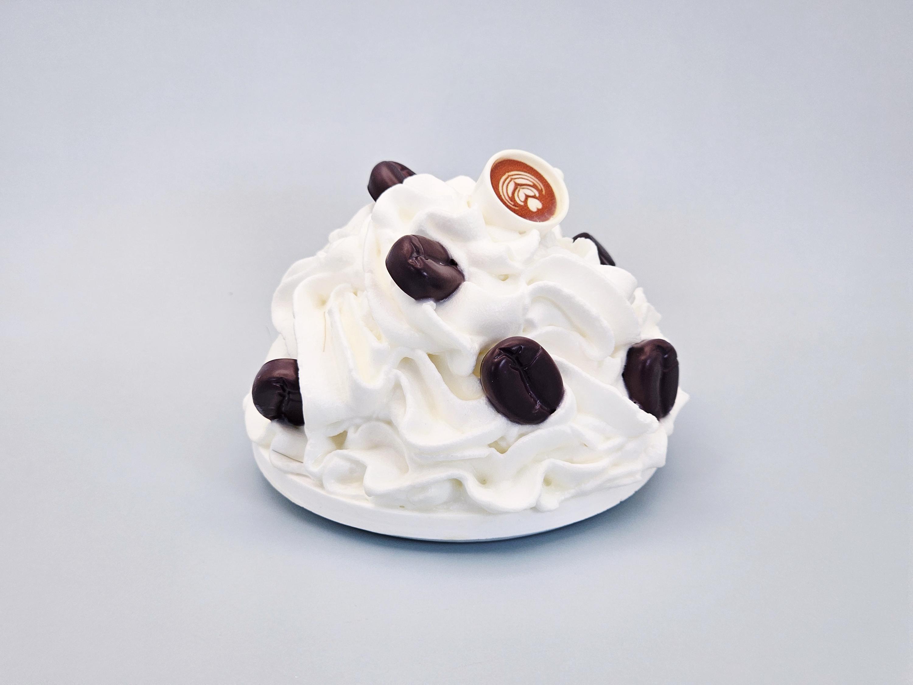 Latte Art Faux Whipped Cream Mug Topper – Handmade, Food-Safe, One-of-a-Kind, Fits 15oz FREE SHIP