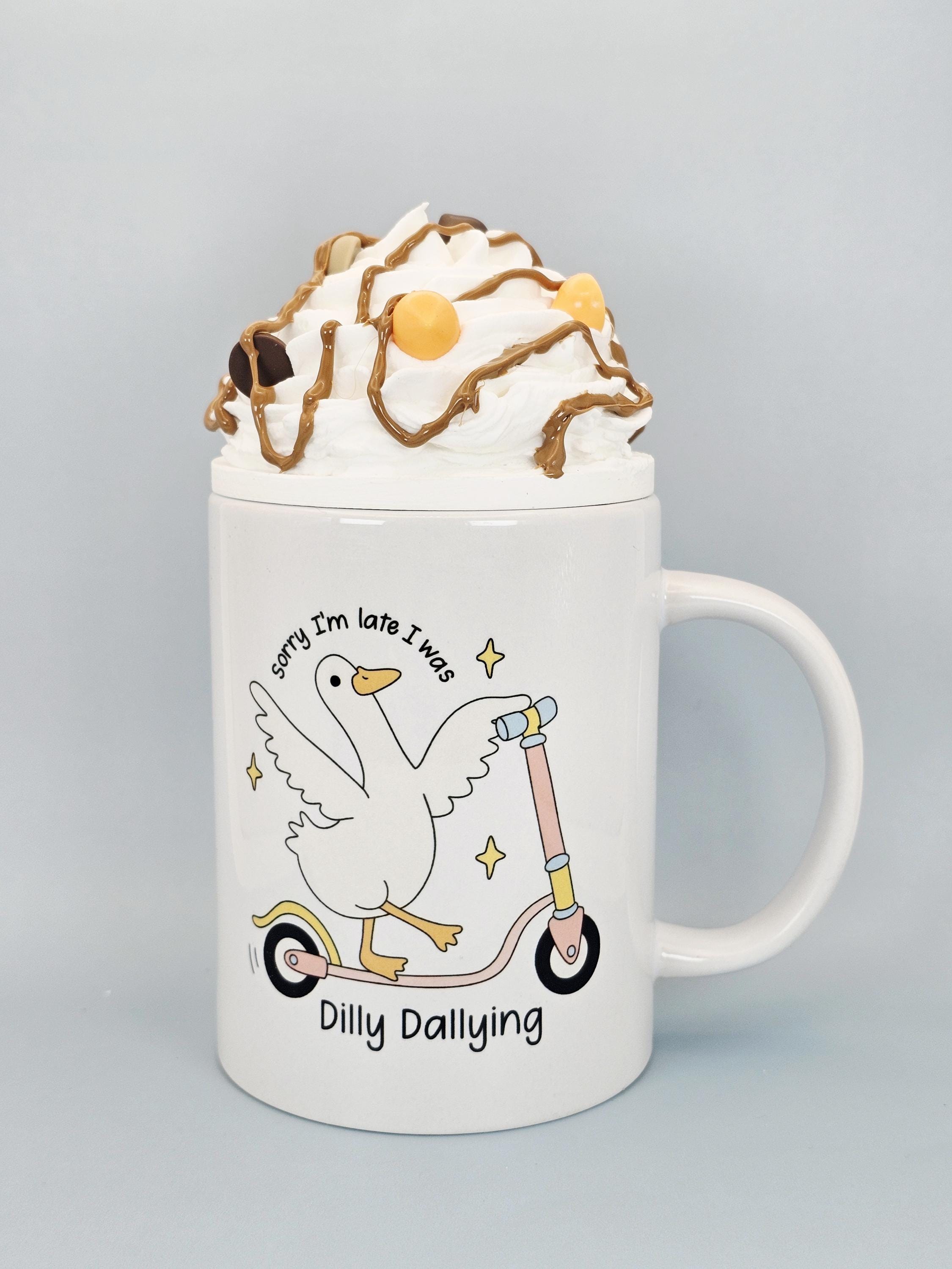 Peanut Butter Morsel Faux Whipped Cream Mug Topper: Food-Safe Coffee Decor - Thumbnail 3