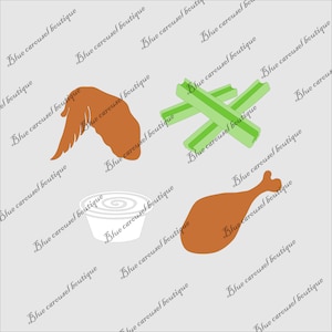 Wing Night Hühnerflügel, Ranch und Sellerie bündeln SVG DIGITALE Datei für Schneidemaschinen