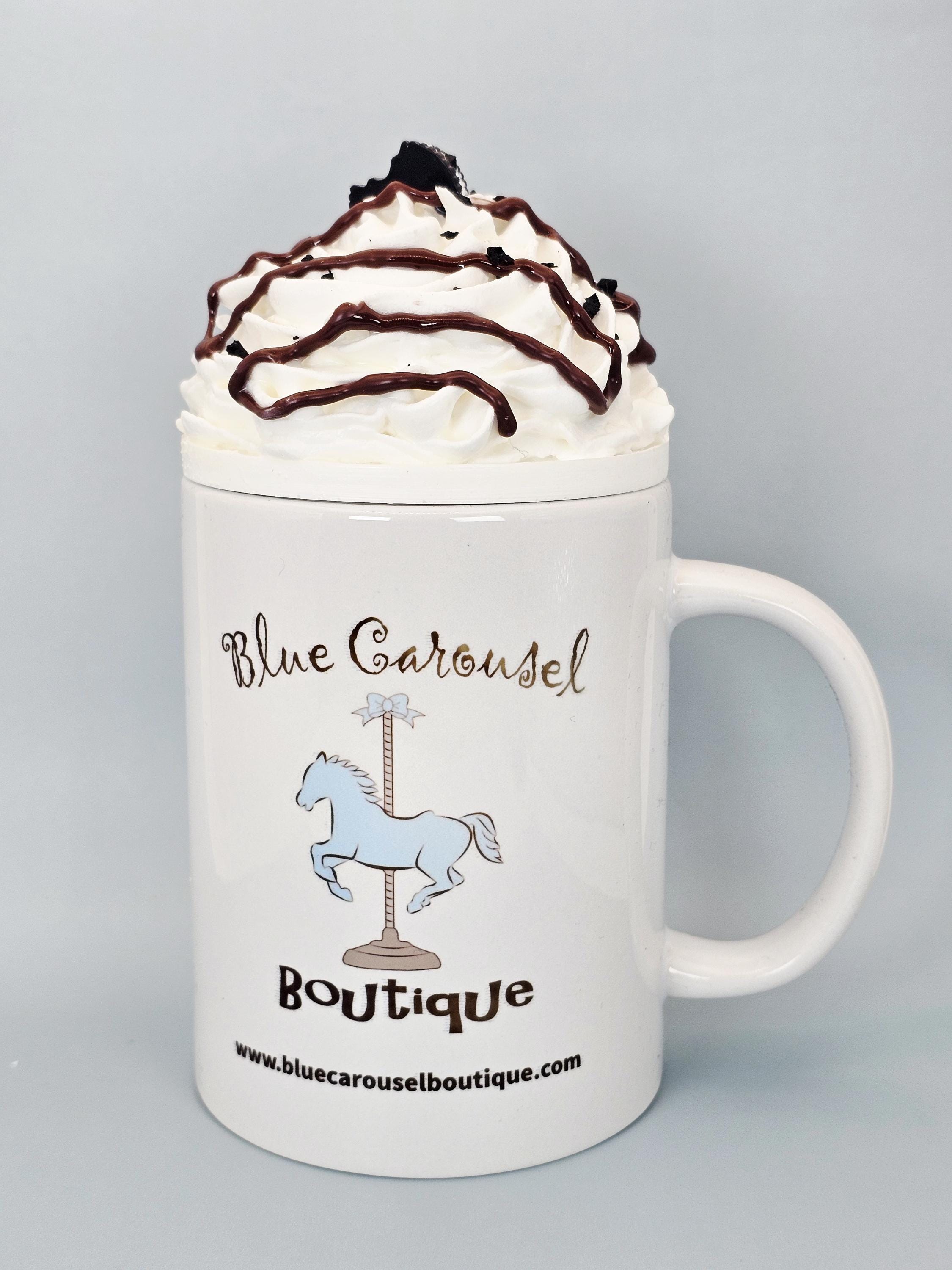 Cookies & Cream Faux Whipped Cream Mug Topper – Handmade, Food-Safe, One-of-a-Kind, Fits 15oz FREE SHIP - Thumbnail 5