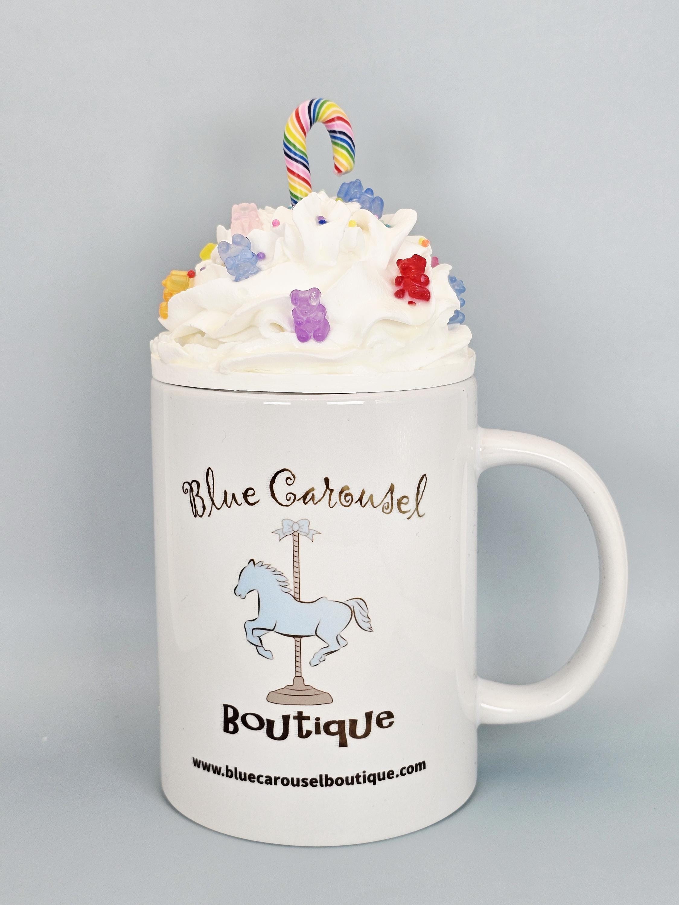 Rainbow Gummy Bear Faux Whipped Cream Mug Topper: Food-Safe Decor - Thumbnail 4