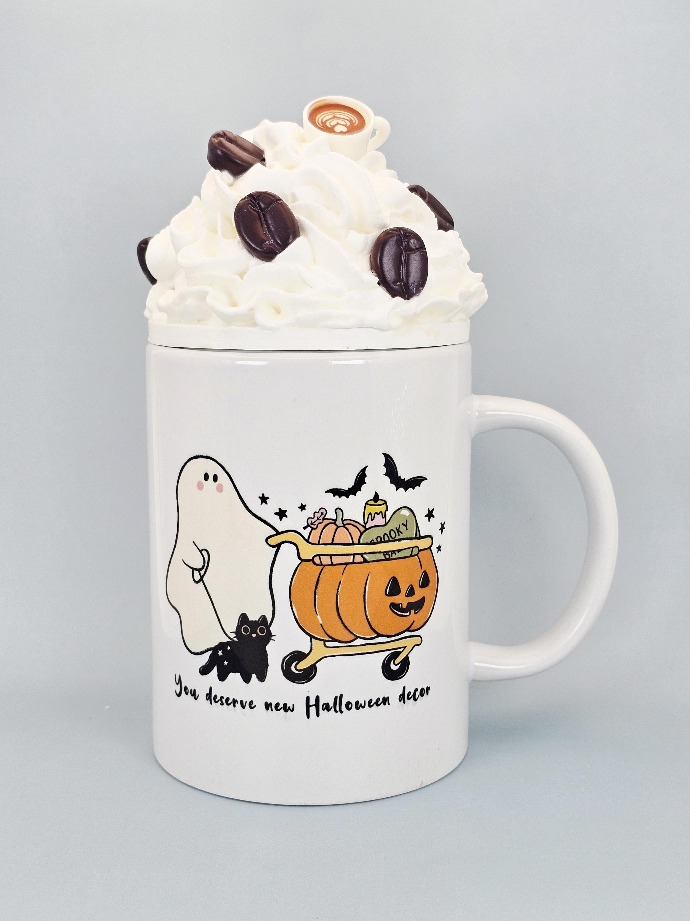 Latte Art Faux Whipped Cream Mug Topper – Handmade, Food-Safe, One-of-a-Kind, Fits 15oz FREE SHIP - Thumbnail 3