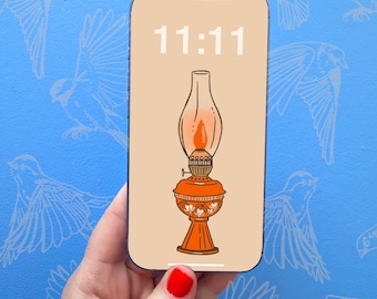 Hand drawn digital phone wallpapers, vintage oil lamp, download, vintage style art for phone, background, retro tattoo flash, flowers nature