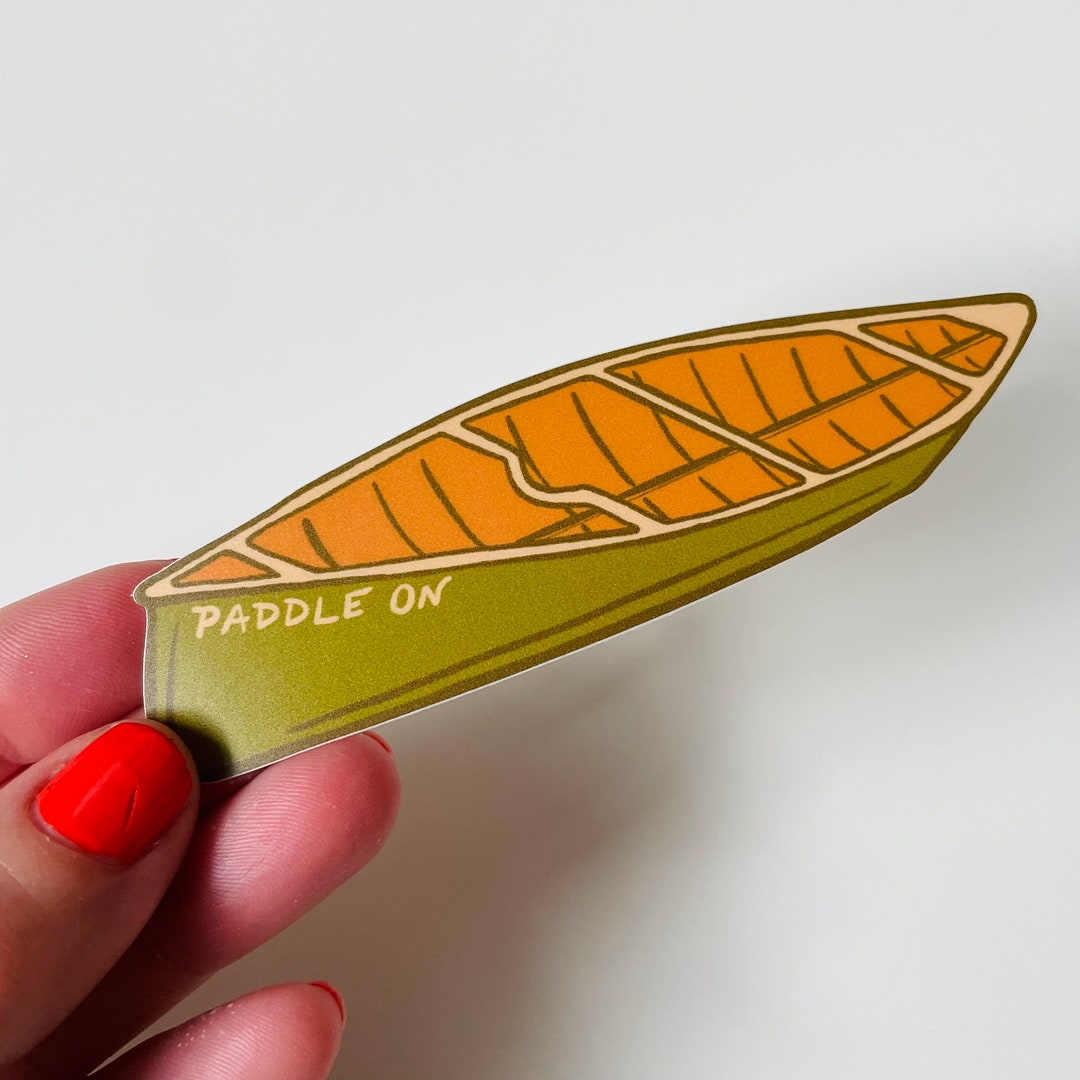 Canoe Sticker, Camp Canoe Sticker, Fishing Sticker, Water Sport Lake