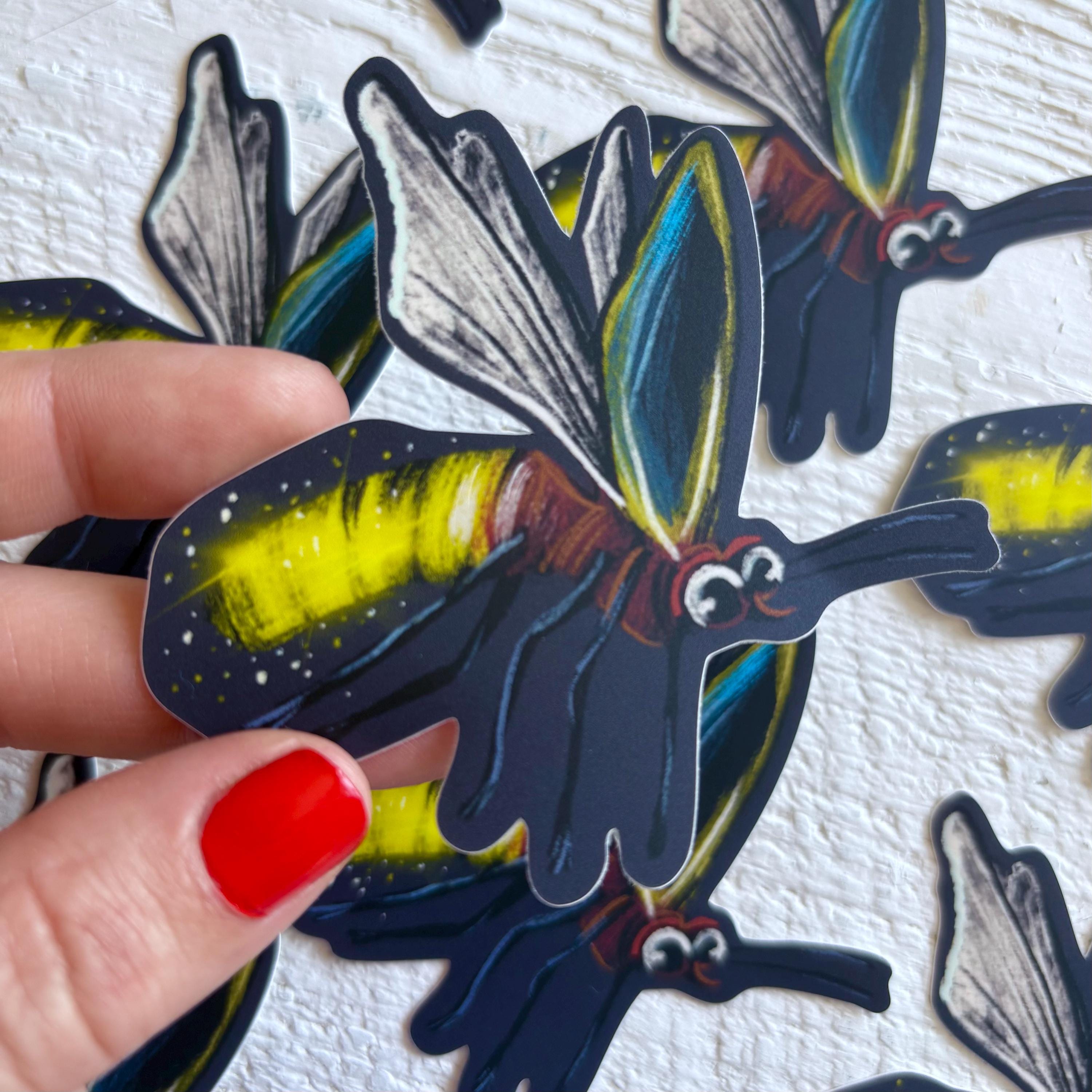 Lightning Bug Matte Vinyl Sticker: Waterproof Insect Decal - Etsy