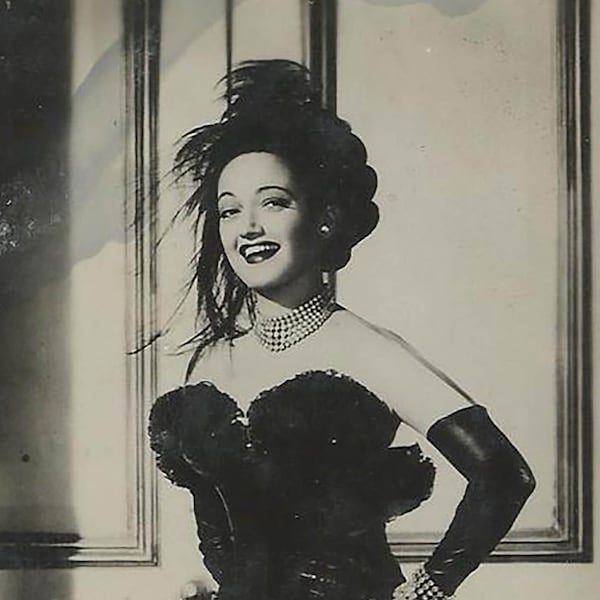 Dorothy Lamour, Vintage Artist Card, American Actress and Singer, Elit Chocolates Promo, Turkish Print