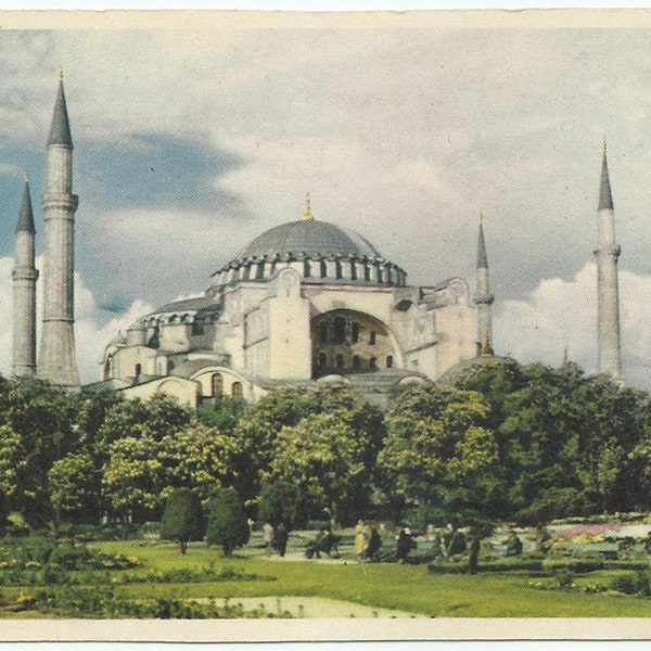 Istanbul Turkey, Vintage Postcard, Hagia Sophia-Saint Sophia Museum