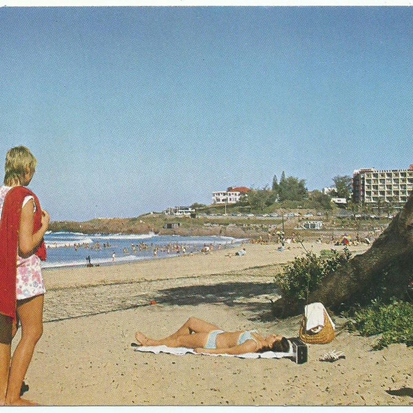 South Africa Souvenir, Vintage Postcard, Holiday Time at Margate-Natal