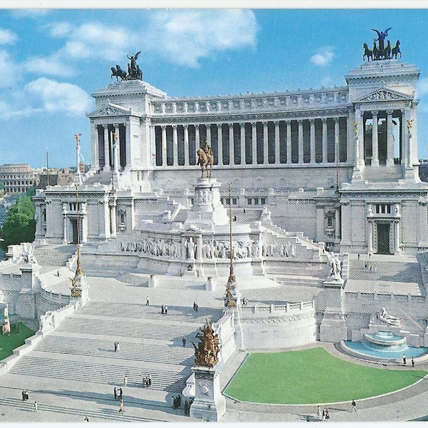 Rome Italy, Vintage Postcard, Altar of the Nation, Kodak Ektachrome Print