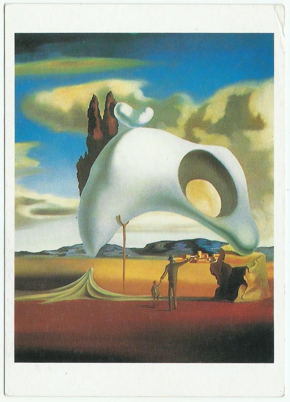 2 Photo Postcards Salvador Dali Surrealist Painter Artist 