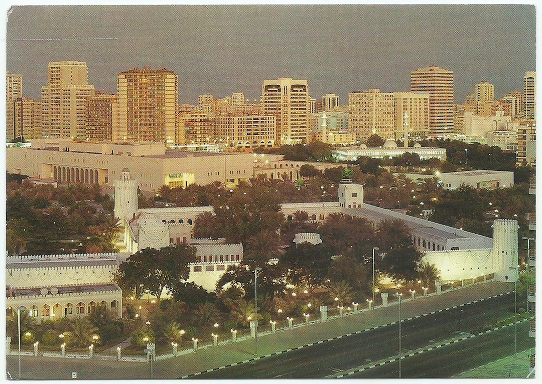 Abu Dhabi UAE, Vintage Postcard, General View, 1995 Etsy