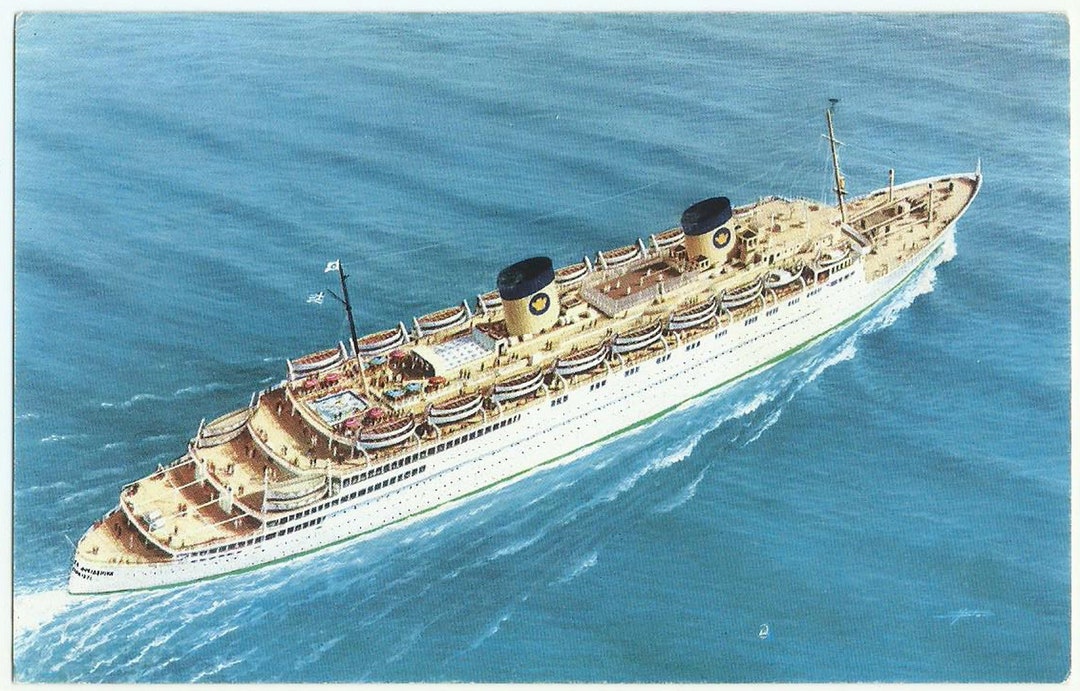 SS Queen Frederica Ship, Vintage Postcard, National Hellenic American