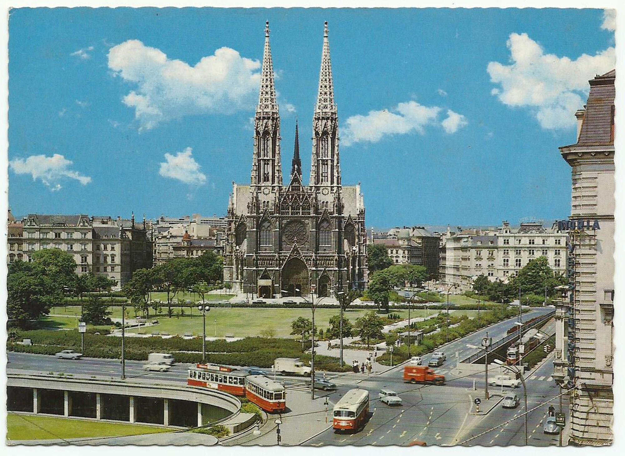 Vienna Austria Vintage Postcard Votive Church 1975 Etsy