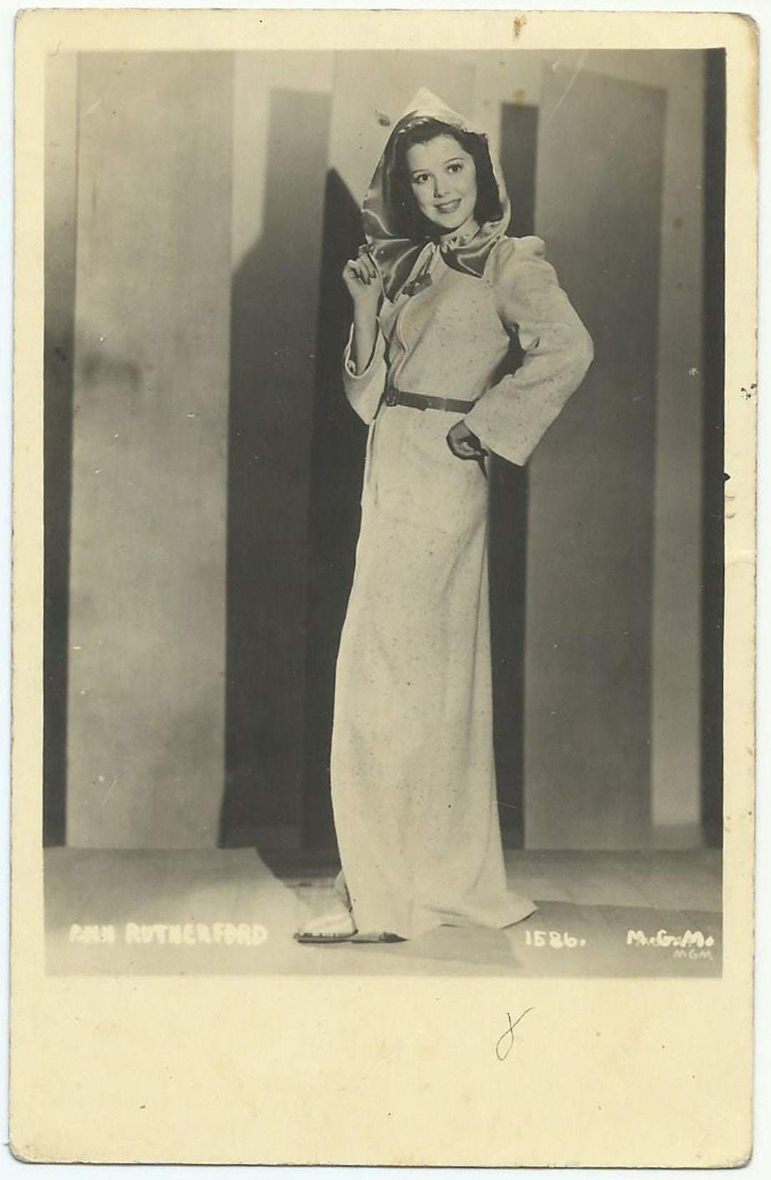 Ann Rutherford, Vintage Postcard, Canadian-born American Actress ...