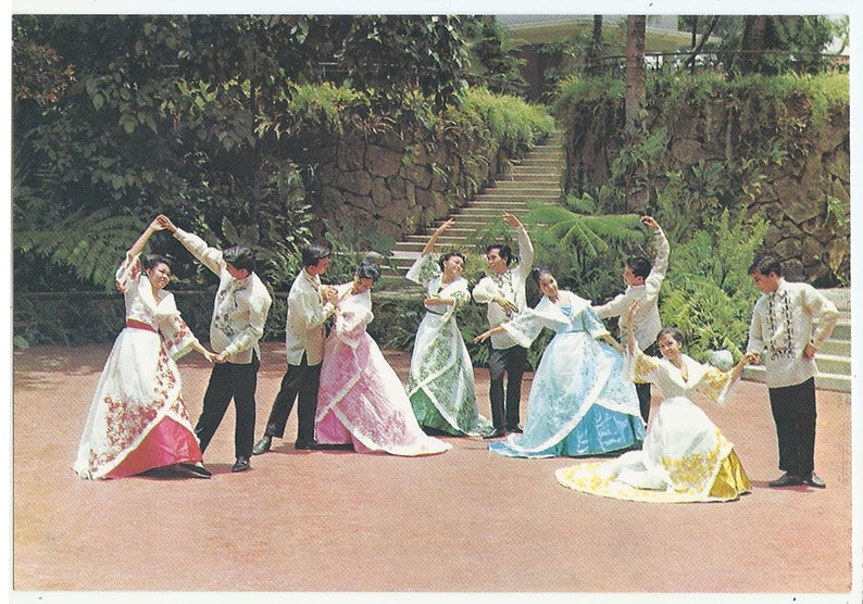 Jotabal Dance of Philippines, Vintage Postcard, Traditional Folk Dance
