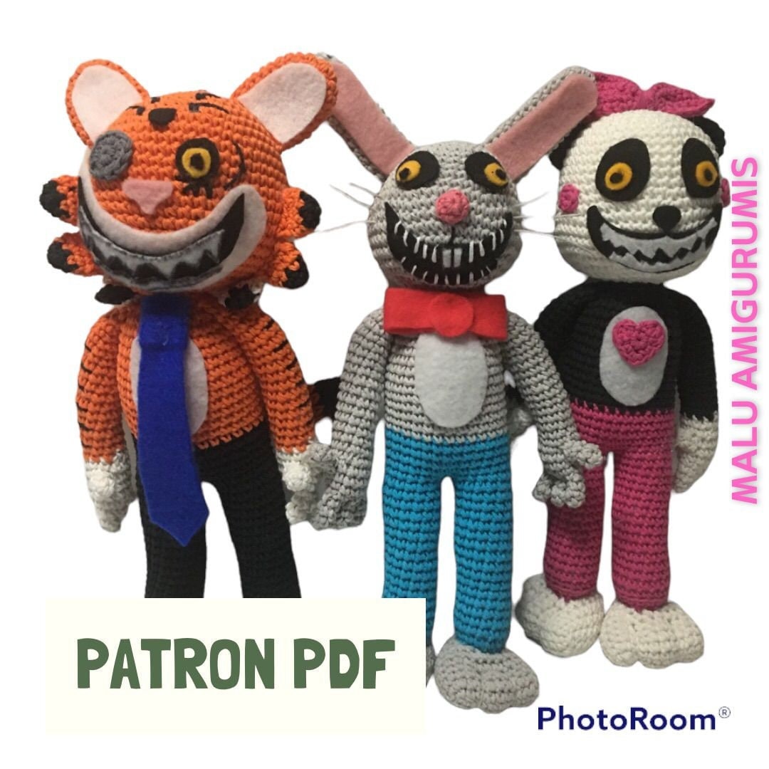Mr. Hopp, Mrs. Bo and Mr. Stripes Crochet Amigurumi Pattern Playhouse 2 Etsy