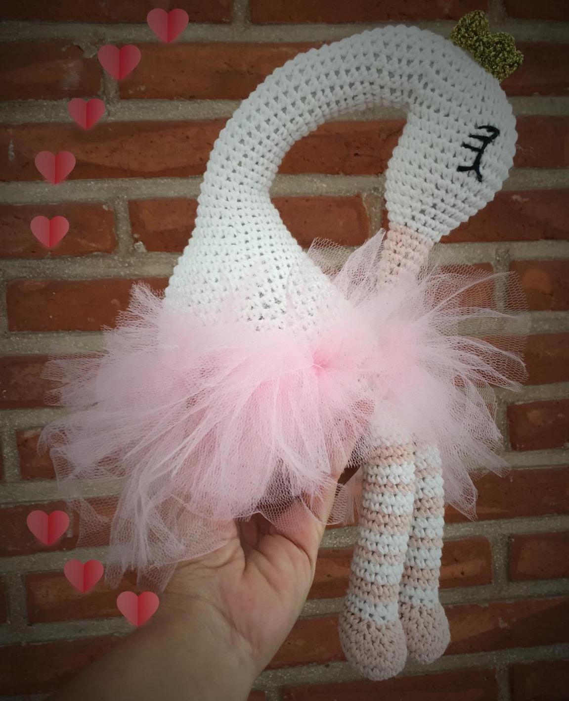 白鳥のプリンセス - PDF 編みぐるみパターン / かぎ針編みパターン