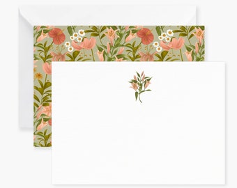 Lilium Correspondence Set, Postcard, Botanical Postcard, Flower Illustration, Illustrated Cards, Correspondence Cards