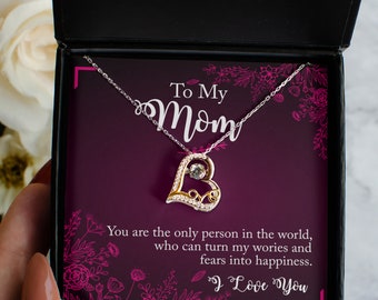 To My Mom Heart Necklace | Gift For Mom | Jewelry For Mother | Christmas Gift For Mom | Mother's Day Gift