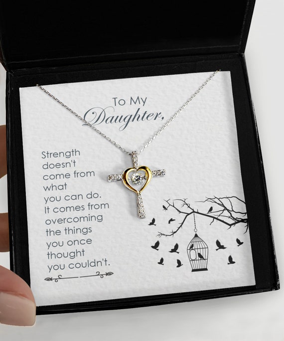 To My Daughter Cross Necklace Gift for Daughter Birthday Daughter Christmas Gift Christian Gifts Etsy UK