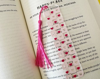 Heart Checker Acrylic Bookmark | Cute Bookmark | Acrylic Bookmark | Book Lover Gifts | Trendy Bookmark | Bookmark Acrylic | Bookish Gifts