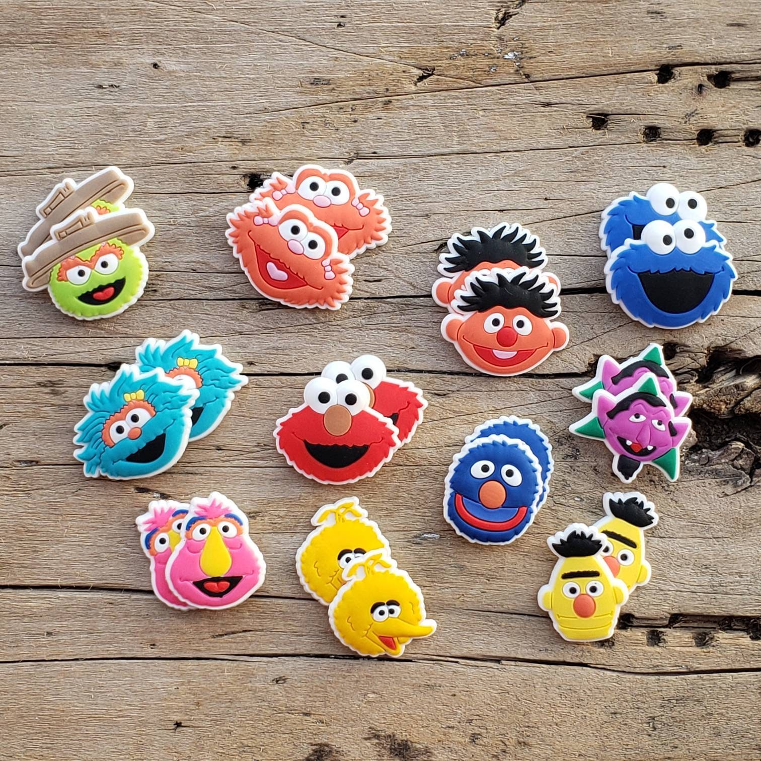 Sesame Street - Set of 2 - PVC Resin - Flatback - Character - Supplie…
