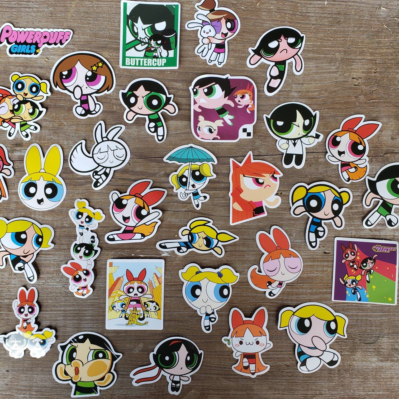 50pcs Power Puff Girl Sticker Pack Blossom Bubbles Etsy