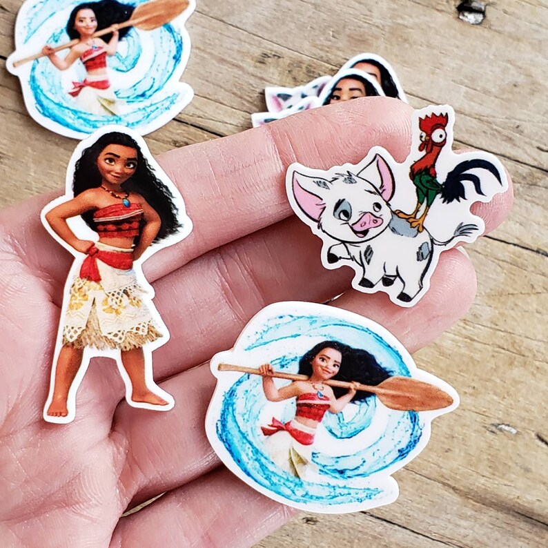 Minnie Ears Resin Flatback Bow Supply Supplies Character Brooches Planar Resin Embellishment Set of 2 Moana