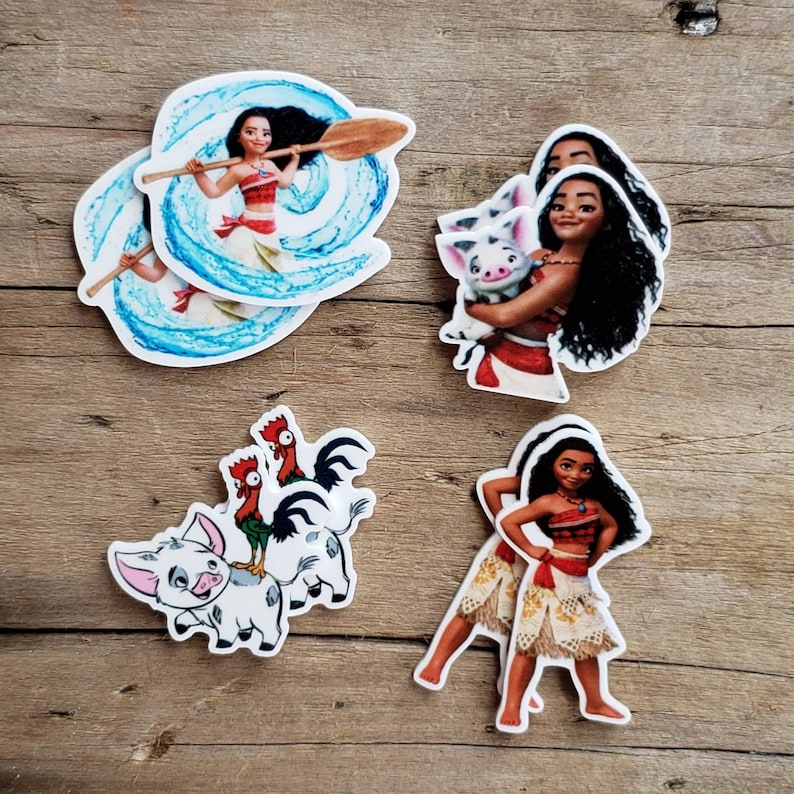 Minnie Ears Resin Flatback Bow Supply Supplies Character Brooches Planar Resin Embellishment Set of 2 Moana