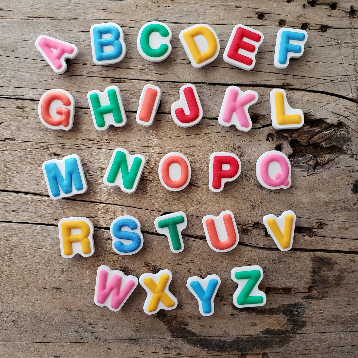 Alphabet Shoe Charms - Letter Shoe Charms - Soft PVC - Cartoon Charms…