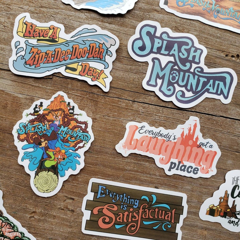Party Supply Brer Bear Brer Fox Brer Rabbit Stickers 50 pcs Splash Mountain Sticker Pack Vinyl Stickers Scrapbooking